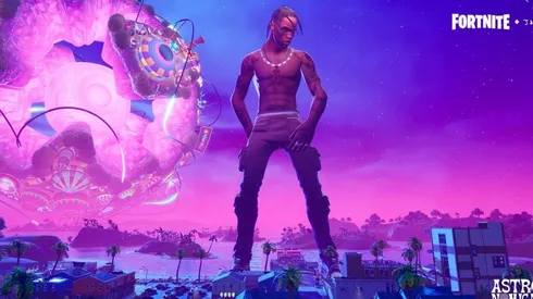 Travis Scott en su concierto 'Astronomical' en Fortnite.
