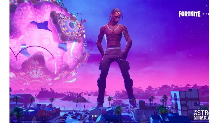 Travis Scott en su concierto 'Astronomical' en Fortnite.