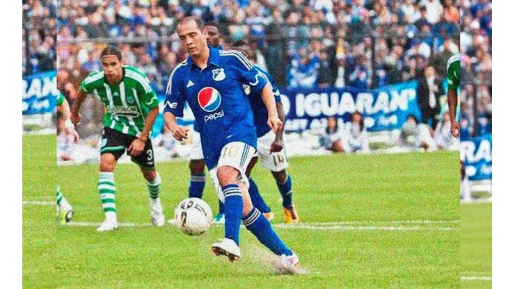 Mayer Candelo y su recordado gol de penal a Atlético Nacional.
