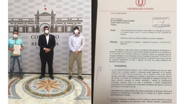 Ferrari se presentó en el Congresó de la República.