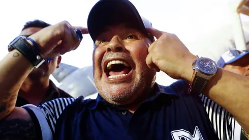 La felicidad de Diego Armando Maradona.