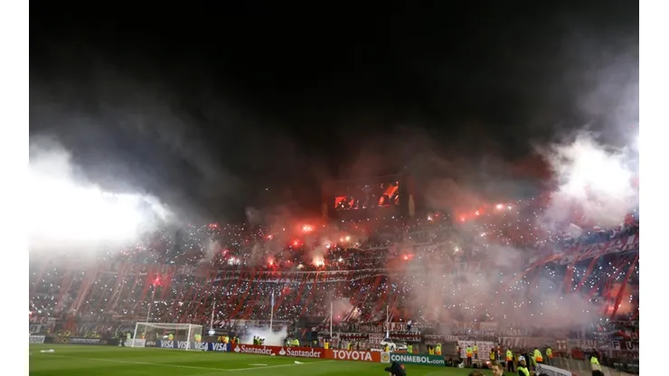 Foto del estadio Monumental esa noche.