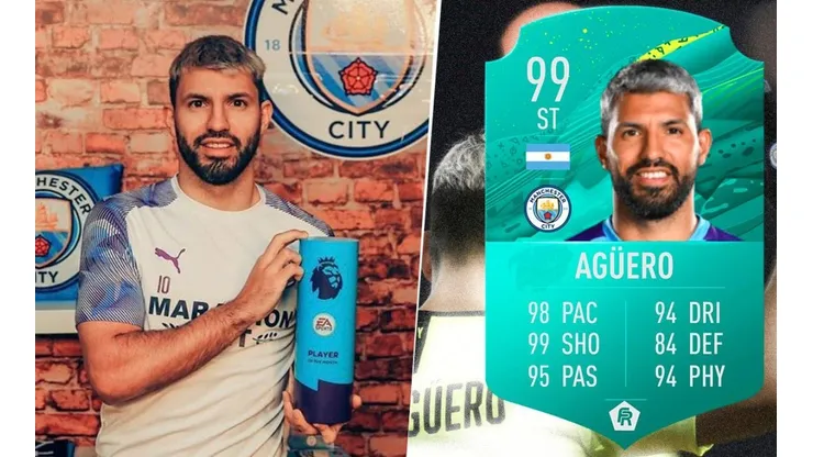 No podemos más: la felicidad del 'Kun' Agüero por su carta 99 en el FIFA 20