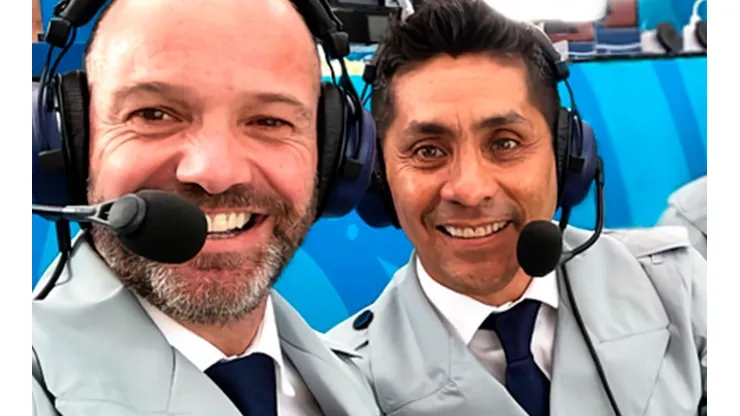 Tras coincidir durante más de 10 años en la cancha, Luis García y Jorge Campos se reencontraron en TV Azteca como comentaristas. FOTO: @garciaposti