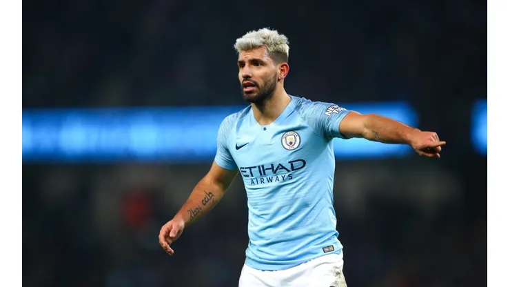 Foto de Sergio Agüero, jugador del Manchester City.