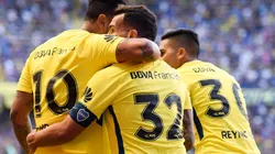 Foto de Cardona, Tevez y Bebelo en Boca.