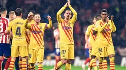 Junior Firpo festejando un triunfo de Barcelona.