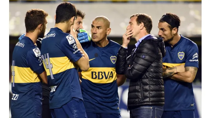 Foto de los jugadores de Boca en ese partido.