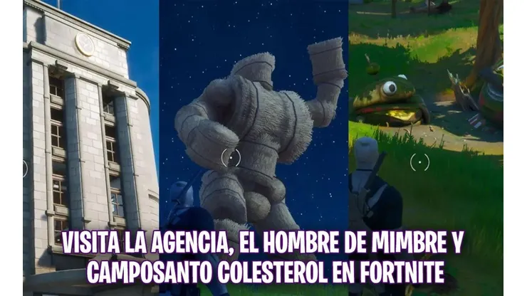 Visita La Agencia, el Hombre de Mimbre y Camposanto Colesterol en Fortnite