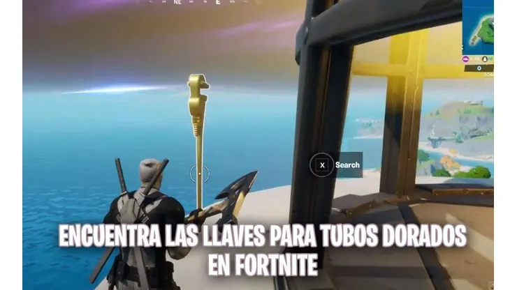 Dónde están las llaves para tubos dorados en Fortnite