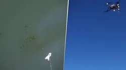 Video: este hombre pescó en plena cuarentena usando un drone