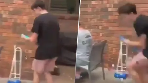 Video viral: quiso hacerle una broma diabólica a su padre pero le salió muy mal