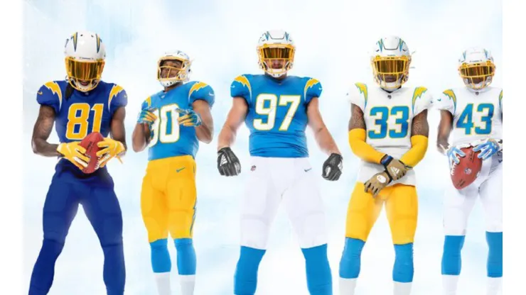 Los Ángeles Chargers presentaron nueva equipación