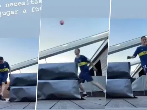 El jugador del PSG que se divierte en cuarentena con la camiseta de Boca