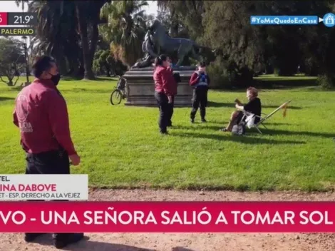 Salió a tomar sol y le dijo a la Policía: "Soy una vieja que necesita aire"