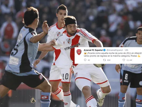 El Arsenal de Inglaterra se burló del descenso de River