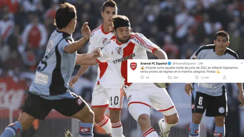 El Arsenal de Inglaterra se burló del descenso de River