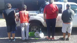 La imagen de los cuatro detenidos.