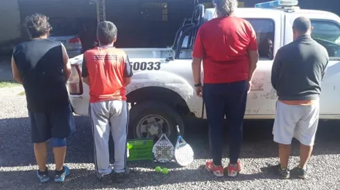 La imagen de los cuatro detenidos.