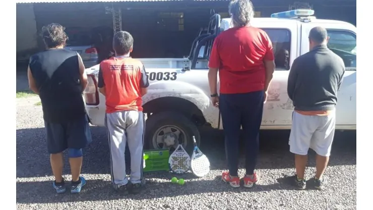 La imagen de los cuatro detenidos.