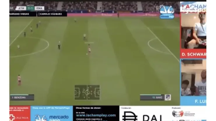 Filipe Luis tiró un hermoso "quiricocho" y se la pudrió al Madrid en pleno stream