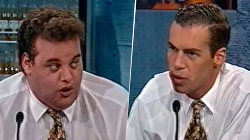 Así lucían David Faitelson y André Marín en Los Protagonistas de 1998.