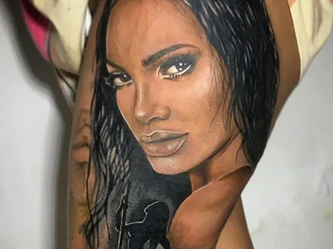 De locura: mujer se tatuó el rostro de Andrea Valdiri en casi toda su pierna