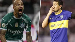 Felipe Melo subió un fotón retro yendo al piso para sacarle la pelota a Riquelme