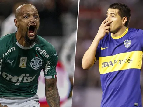 Felipe Melo subió un fotón retro yendo al piso para sacarle la pelota a Riquelme