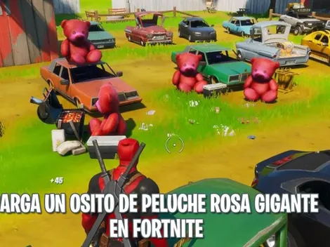 Desafíos Fortnite: Carga un osito de peluche rosa gigante
