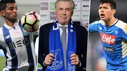 Ancelotti quiere reforzar a Everton con Chucky Lozano y Tecatito Corona.