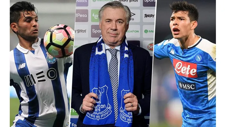 Ancelotti quiere reforzar a Everton con Chucky Lozano y Tecatito Corona.