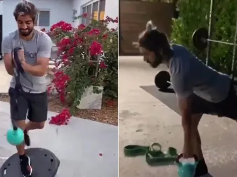 A puro lujo: Rodolfo Pizarro mostró cómo se entrena en cuarentena
