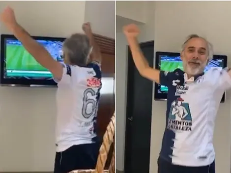 ¡Como si fuese real! Así fue el festejo del presidente del Pachuca
