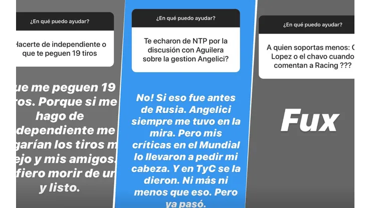 Foto captura de las preguntas y respuestas de Flavio.