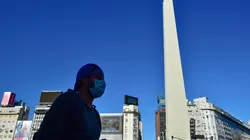 El mítico Obelisco en tiempos de coronavirus.