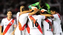 El festejo del título en el Torneo Final 2014.