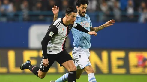Cristiano Ronaldo enfrentando a Lazio.