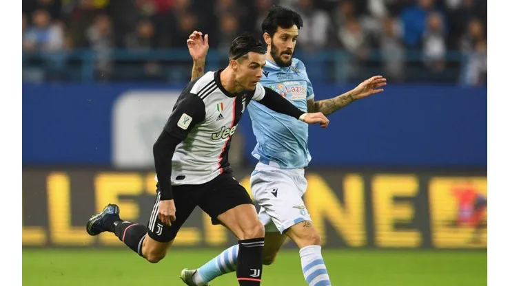 Cristiano Ronaldo enfrentando a Lazio.