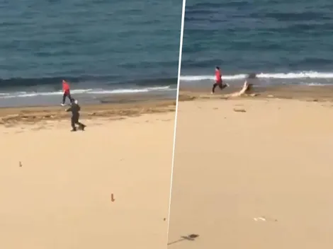 Video viral: este atleta diabólico humilló a un policía en plena cuarentena