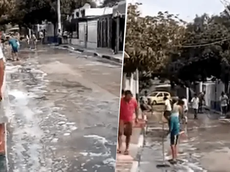 En Barranquilla los vecinos de un barrio se unieron para limpiar las calles y evitar más contagios