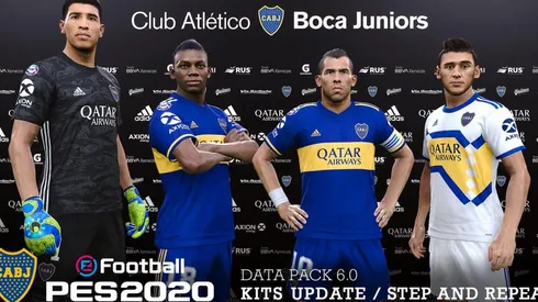Konami actualizó las camisetas oficiales de Boca en el PES 2020