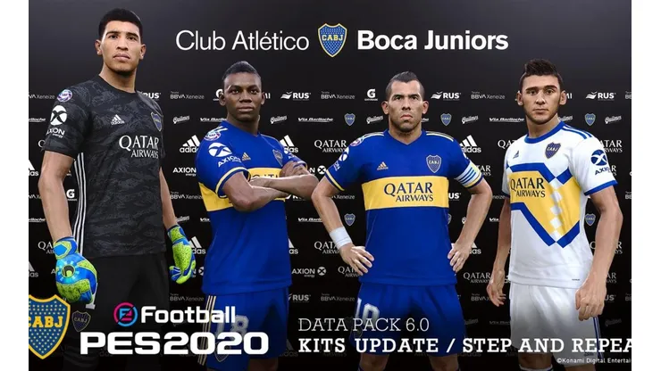 Konami actualizó las camisetas oficiales de Boca en el PES 2020