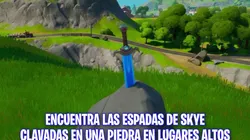 Donde están las espadas de Skye clavadas en la piedra en lugares altos en Fortnite