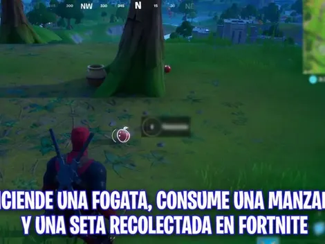 Desafíos Fortnite: enciende una fogata, consume una manzana y una seta recolectadas