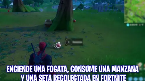 Desafíos Fortnite: enciende una fogata, consume una manzana y una seta recolectadas