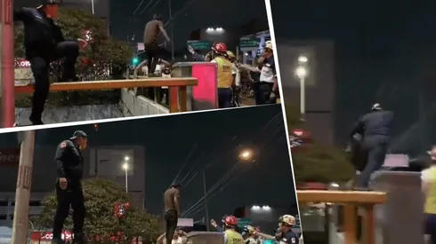 Héroe: así evitó este policía que un hombre se tire de un puente