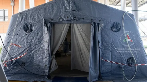 Foto de una carpa en Italia.