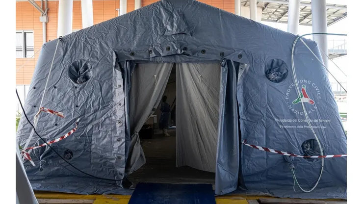 Foto de una carpa en Italia.