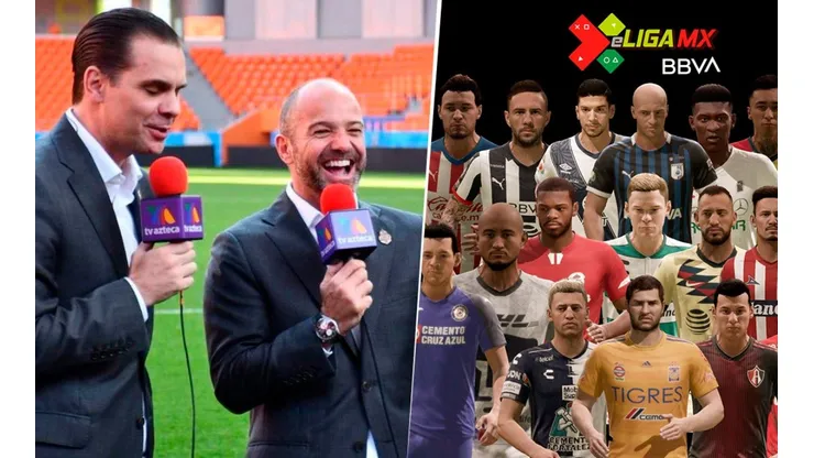 Christian Martinoli y Luis García narrarán la eLiga en la transmisión de TV Azteca.